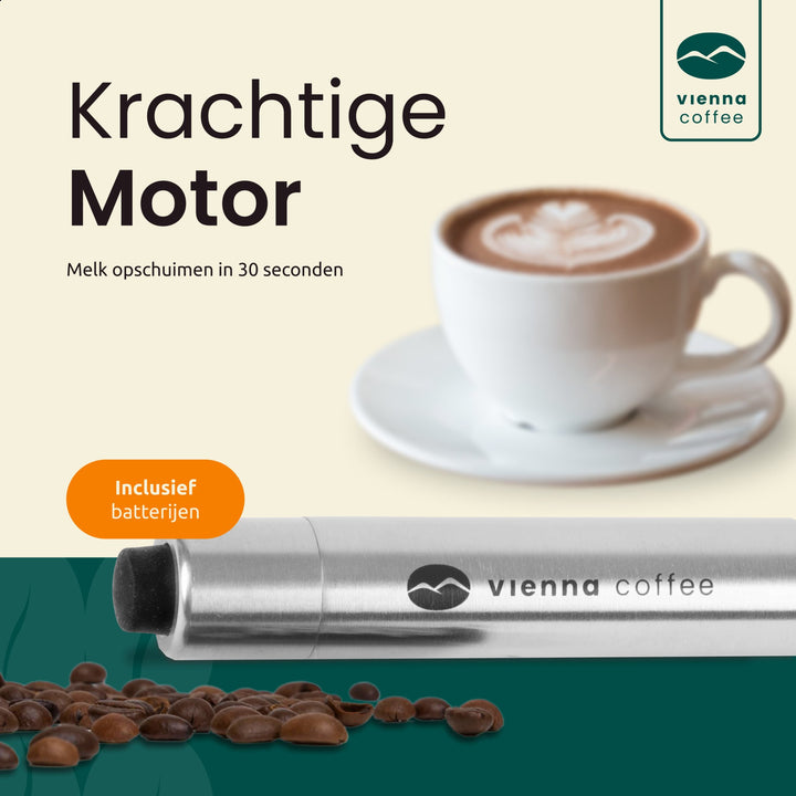 Vienna Coffee Melkopschuimer - Batterij - Viennacoffee -